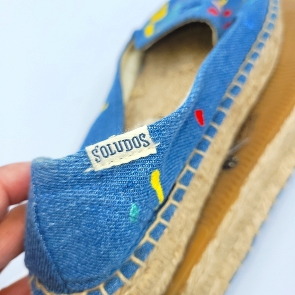 Soludos Multicolor Paint Splatter Espadrilles Flats Size 7.5 - Picture 10 of 14